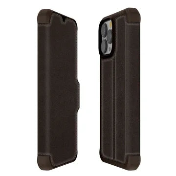 Itskins Hybrid Folio iPhone 13 Pro Cover - Brown With Real Leather - Tashqila Itskins Hybrid Folio iPhone 13 Pro Cover - Brown With Real Leather - Tashqila